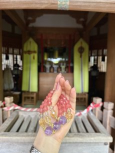 画像1: 【金華山黄金山神社・巳年大祭】アメジスト×シトリン×ゴールドルチル×チェリークォーツ (1)