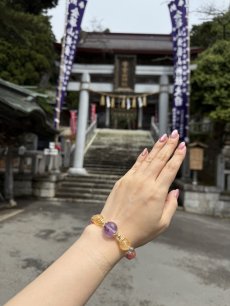 画像3: 【金華山黄金山神社・巳年大祭】アメジスト×シトリン×ゴールドルチル×チェリークォーツ (3)